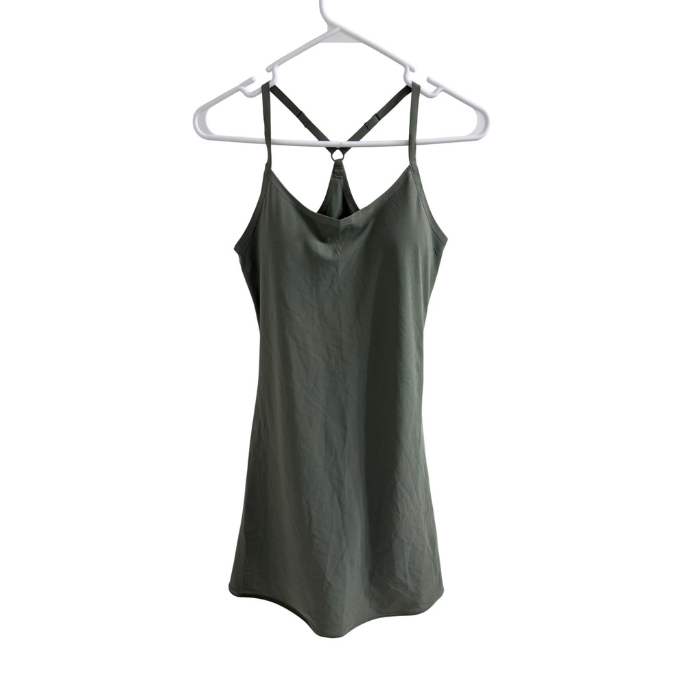 Outdoor Voices Exercise Dress Sage Green Activewear Mini with Pockets NWOT